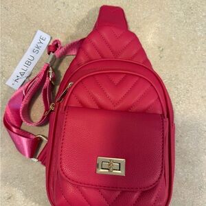 Malibu Skye Red Quilted Backpack